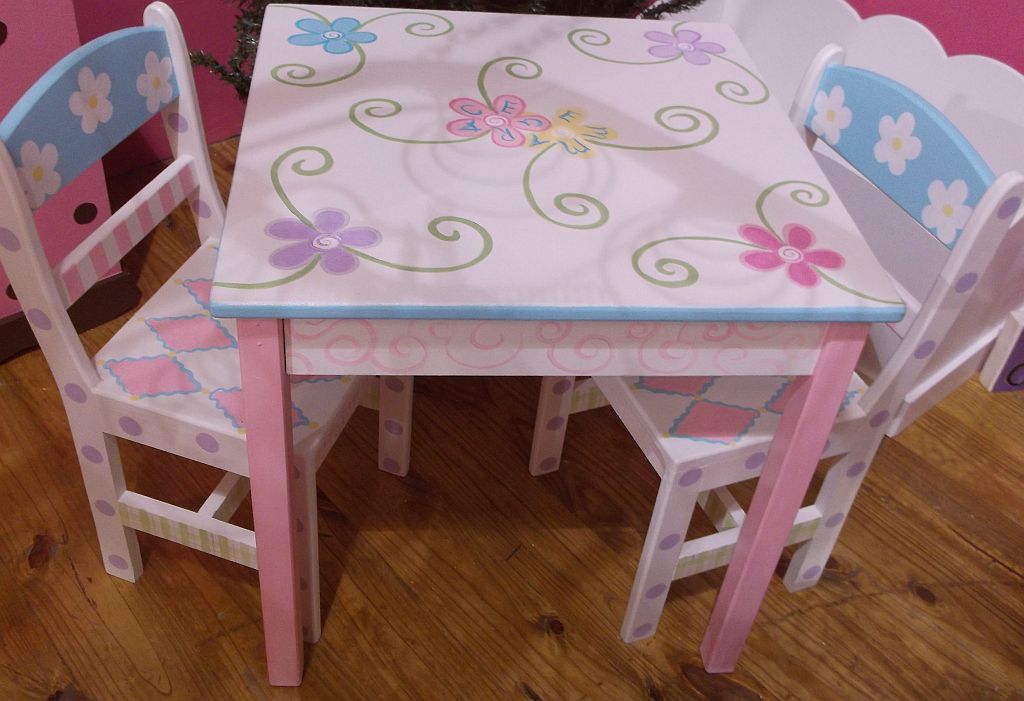 hand painted childrens table and chair sets
